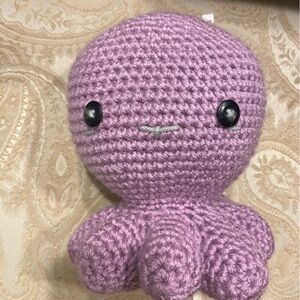 Purple Crochet Octopus Plush
